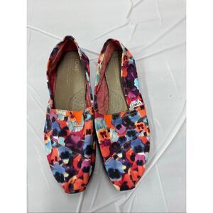 Toms Floral Slip On Shoes Size 9.5